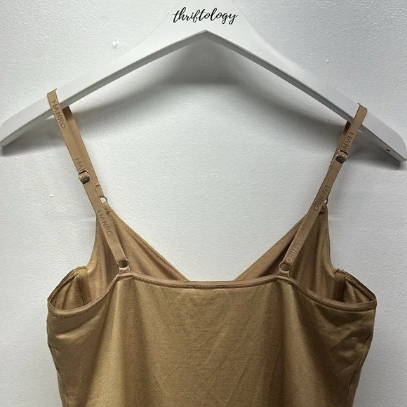 Hanro Bodysuit Skin Smooth Touch Underwired Bra Snap Nude Tan #1533 Size 36A